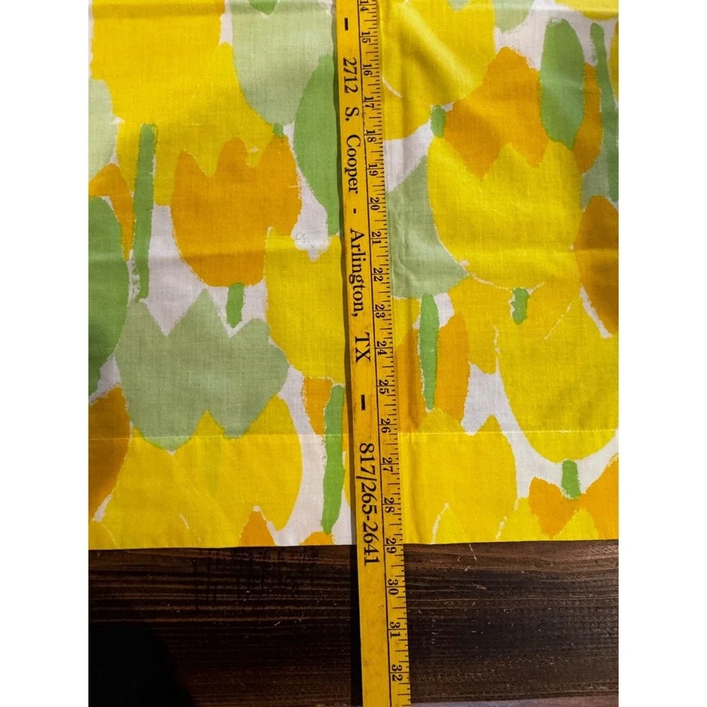 Vera Neumann Vintage Custom Curtain Panels 4 pc Yellow Orange‎ Tulip Floral